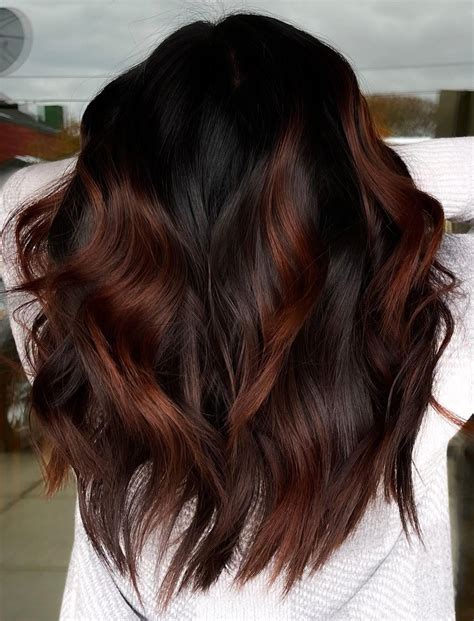 hair color for dark hair highlights|partial highlights on dark hair.